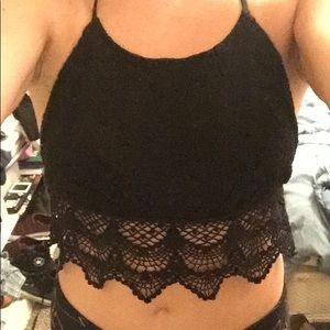 Black crop top